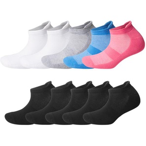 CRIVIT Damen Sportsneakersocken, 5 Paar, mit hohem Bio-Baumwollanteil