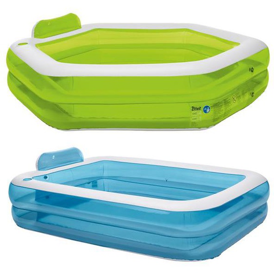 SLOOSH Kinder Planschbecken 81x81 Cm - Mit Aufblasbarem Boden & Tragegriffen