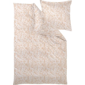 Bettwäsche CURT BAUER Cosy Gr. B/L: 135 cm x 200 cm (1 St.), B/L: 80 cm x 80 cm (1 St.), Mako-Brokat-Damast, rosa (0209 rosewood) Bettwäsche 135x200 cm florales Motiv