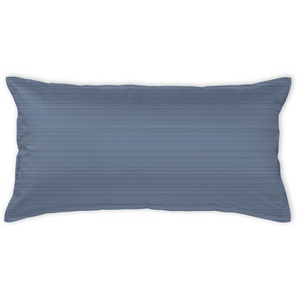 Kissenbezug CURT BAUER Bente Kissenbezüge Gr. B/L: 80 cm x 40 cm, 1 St., Mako-Brokat-Satin, blau (navy) Kissenbezüge gemustert Erscheinungsbild einer Mélange