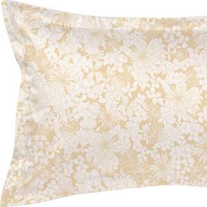 Kissenbezug CURT BAUER Cosy Kissenbezüge Gr. B/L: 80 cm x 40 cm, 1 St., Mako-Brokat-Damast, goldfarben (honey gold) Kissenbezüge gemustert florales Motiv