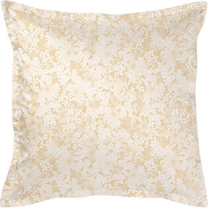 Kissenbezug CURT BAUER Cosy Kissenbezüge Gr. B/L: 80 cm x 80 cm, 1 St., Mako-Brokat-Damast, goldfarben (honey gold) Kissenbezüge gemustert florales Motiv