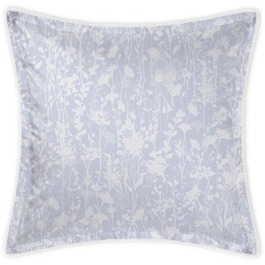 Kissenbezug CURT BAUER Sanna Kissenbezüge Gr. B/L: 80 cm x 80 cm, 1 St., Baumwolle, blau (bleu) Kissenbezüge gemustert mit Gräsern