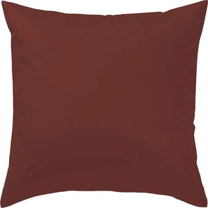 Kissenbezug CURT BAUER Uni-Mako-Satin Kissenbezüge Gr. B/L: 80 cm x 80 cm, 1 St., Mako-Satin, rot (rubin) Kissenbezüge uni Unifarben