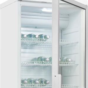 D (A bis G) EXQUISIT Getränkekühlschrank GKS350-1-GT-280D Kühlschränke 320 L Volumen, Getränkekühlschrank mit Glastür, LED Gr. Rechtsanschlag, silberfarben (weiß) Getränkekühlschränke