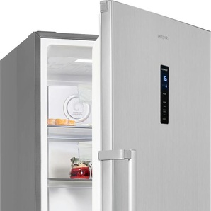D (A bis G) EXQUISIT Vollraumkühlschrank KS360-V-HE-040D Kühlschränke Gr. Rechtsanschlag, silberfarben (edelstahl) Kühlschränke ohne Gefrierfach
