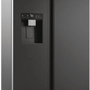 D (A bis G) HAIER Side-by-Side HSW79F18DIPT Kühlschränke silberfarben (schwarz) Kühl-Gefrierkombinationen