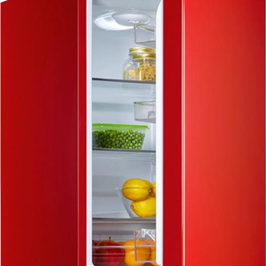 D (A bis G) HANSEATIC Kühl-/Gefrierkombination HKGK14349D Kühlschränke Abtauautomatik, FreshZone Gr. Rechtsanschlag, rot Kühl-Gefrierkombinationen Kühlgefrierkombinationen