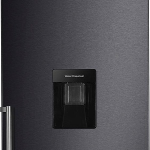 D (A bis G) HANSEATIC Kühl-/Gefrierkombination Kühlschränke schwarz (schwarz, edelstahlfarben) Kühl-Gefrierkombinationen Bestseller