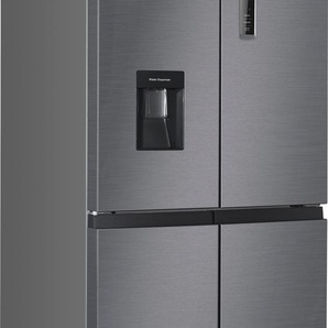 D (A bis G) HANSEATIC Multi Door HCDB18080DWDI Kühlschränke silberfarben (grau) Kühl-Gefrierkombinationen