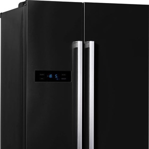 D (A bis G) HANSEATIC Side-by-Side HSBS17990DI Kühlschränke schwarz Kühl-Gefrierkombinationen Bestseller