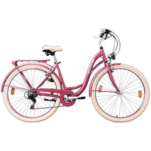 Da Capo Citybike, Rot, Metall, 180x70x80 cm, female, Freizeit, Sport & Fitness, Fahrräder