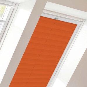 Dachfensterplissee SUNLINES StartUp Style Crepe Plissees Gr. 115,9 cm, zweiseitig verschiebbar, 117,4 cm, orange (orange, weiß) Dachfensterplissees