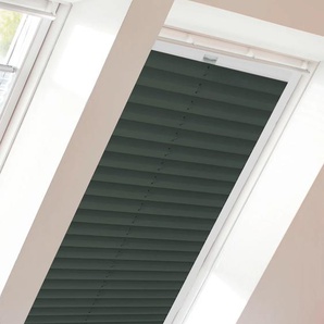 Dachfensterplissee SUNLINES StartUp Style Crush Plissees Gr. 117,3 cm, zweiseitig verschiebbar, 141,7 cm, grau (anthrazit, weiß) Dachfensterplissees