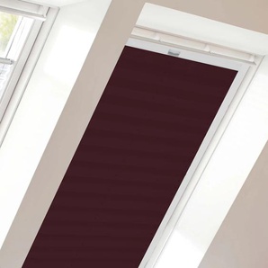 Dachfensterplissee SUNLINES StartUp Style Crush Plissees Gr. 121,5 cm, zweiseitig verschiebbar, 77,5 cm, lila (brombeere, weiß) Dachfensterplissees