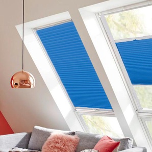 Dachfensterplissee SUNLINES StartUp Style Honeycomb TL Plissees Gr. 115,9 cm, zweiseitig verschiebbar, 117,4 cm, blau (blau, weiß) Dachfensterplissees