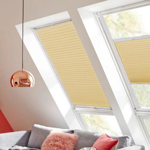 Dachfensterplissee SUNLINES StartUp Style Honeycomb TL Plissees Gr. 115,9 cm, zweiseitig verschiebbar, 117,4 cm, gelb (zartgelb, weiß) Dachfensterplissees