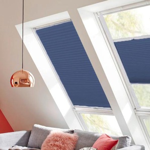 Dachfensterplissee SUNLINES StartUp Style Honeycomb VD Plissees Gr. 115,9 cm, zweiseitig verschiebbar, 117 cm, blau (blau, weiß) Dachfensterplissees mit Führungsschienen