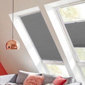 Dachfensterplissee SUNLINES StartUp Style Honeycomb VD Plissees Gr. 115,9 cm, zweiseitig verschiebbar, 117 cm, grau (anthrazit, weiß) Dachfensterplissees mit Führungsschienen