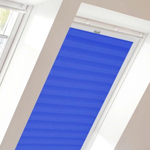 Dachfensterplissee SUNLINES Young Style Crush Plissees Gr. 115,9 cm, zweiseitig verschiebbar, 117,4 cm, blau (blau, weiß) Dachfensterplissees