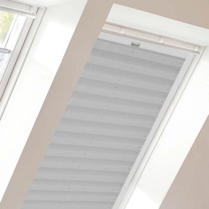 Dachfensterplissee SUNLINES Young Style Crush Plissees Gr. 115,9 cm, zweiseitig verschiebbar, 61,4 cm, grau (grau, weiß) Dachfensterplissees mit Führungsschienen