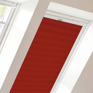 Dachfensterplissee SUNLINES Young Style Crush Plissees Gr. 115,9 cm, zweiseitig verschiebbar, 61,4 cm, rot (rot, weiß) Dachfensterplissees