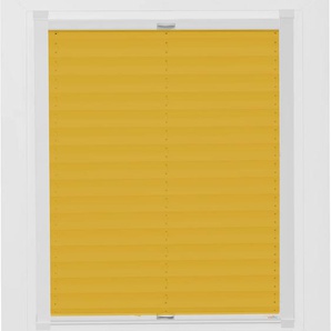 Dachfensterplissee SUNLINES Young Style Energy Saving Plissees Gr. 115,90 cm, zweiseitig verschiebbar, 117,40 cm, gelb (senfgelb, weiß) Dachfensterplissees