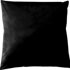 Kissenbezug DAMAI Pure Uni Kissenbezüge Gr. B/L: 80 cm x 80 cm, 2 St., Baumwolle-Renforcé, schwarz Kissenbezüge uni in großer Farbauswahl