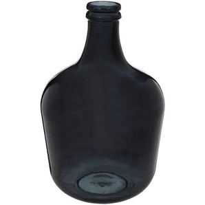 Dame Jeanne Recyclingglas, schwarz, H.42 cm