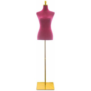 Damenbüste Schneiderpuppe Schaufensterpuppe Torso Angezogen Mannequin Büste (Pink) - Bituxx