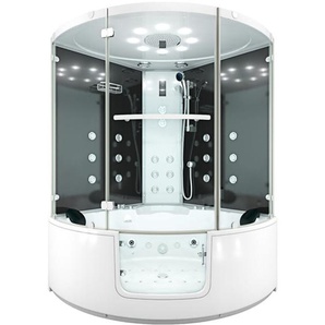 Dampfdusche Whirlpool Dusche Duschkabine K60-SW-EH-EC 140x140cm 2K Scheiben Versiegelung