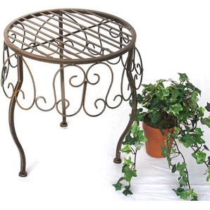 Dandibo - Blumenhocker Metall Braun Rund 35 cm Blumenständer 140129 xl Beistelltisch Pflanzenständer Klein