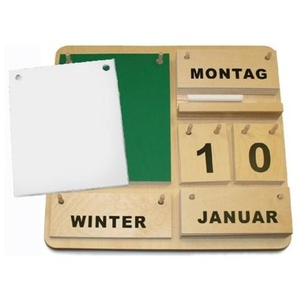 Dauerkalender aus Holz Kalender Creativ mit Tafel Block Kindergarten