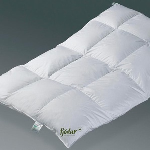Daunenbettdecke FJÖDUR Fabiennes Royal Bettdecken Gr. B/L: 155 cm x 220 cm, polarwarm, weiß Allergiker Bettdecke In verschiedenen Größen erhältlich.