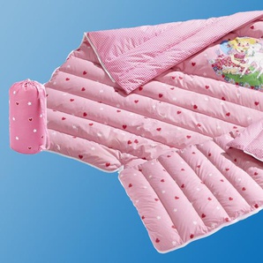 Daunenschlafsack & Daunenbettdecke OTTO KELLER Prinzessin Lillifee Schlafsäcke Gr. L: 160 cm, 70, mit Reißverschluss, rosa Schlafsäcke Otto Keller (2 in 1)