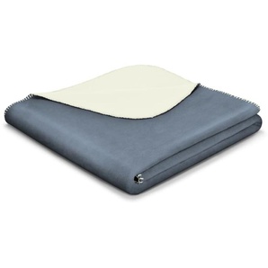 Decke Basic Soft, blue/ecru, 150 x 200 cm