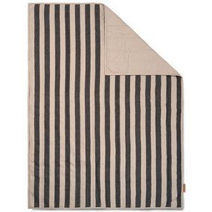 Decke Grand textil schwarz beige / Gesteppt - 170 x 120 cm - Ferm Living - Beige