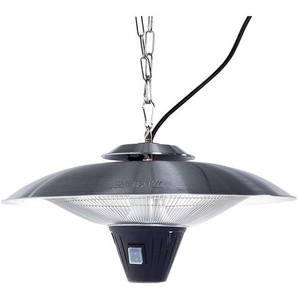 Deckenheizstrahler Silber mit Schwarz Elektrisch aus Stahl 1800 Watt Elegant Modern