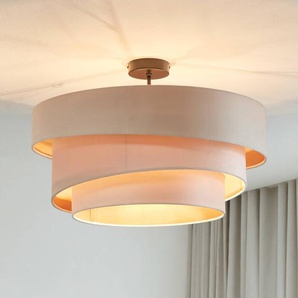 Deckenlampe Jusari Lindby, dimmbar, creme / amber, für Wohn- / Esszimmer, Textil / Stoff / Seide, Modern, Deckenlampe 9639632