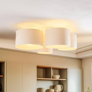Deckenlampe Lodge Euluna, dimmbar, creme / amber, für Wohn- / Esszimmer, Textil / Stoff / Seide, Modern, Deckenlampe 601870
