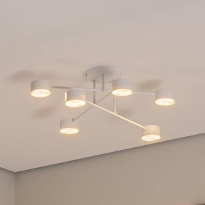 Deckenlampe Modus 6 EMIBIG LIGHTING, dimmbar, weiß / opal, für Wohn- / Esszimmer, Metall, Modern, Deckenlampe 1356/6