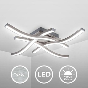 Deckenleuchte 42,5x42,5 cm - 17,2W, 1800lm, LED, neutralweiß, matt-nickel
