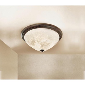Deckenleuchte , Braun, Creme, Weiß , Metall, Glas , 35 cm , Lampen & Leuchten, Innenbeleuchtung, Deckenleuchten
