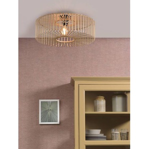 Deckenleuchte Bromo Ø 60cm Beige Material: Massivholz Oberfläche Holz: Beschichtet Oberfläche Metall: Lackiert E27