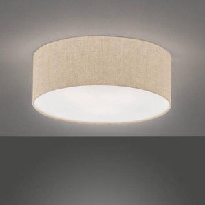 Deckenleuchte Conny Ø 50cm Beige Leinen LED LED-Platine