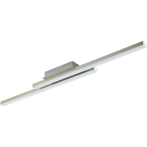 Deckenleuchte EGLO FRAIOLI-Z Lampen Gr. Höhe: 6,50 cm, grau (nickelfarben) LED Deckenlampen Deckenleuchte in nickel aus Alu - 17W warmweiß kaltweiß