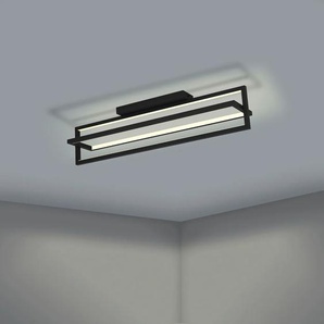 Deckenleuchte EGLO SIBERIA Lampen Gr. Höhe: 23,50 cm, schwarz LED Deckenlampen Deckenleuchte in aus Stahl - 34W warmweiß kaltweiß