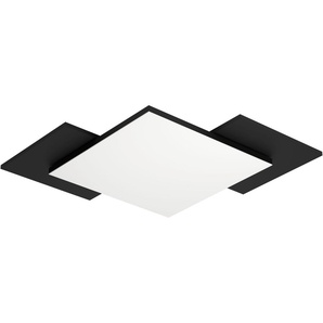 Deckenleuchte EGLO TAMURIA Lampen Gr. Höhe: 7,00 cm, braun (schwarz, braun) LED Deckenlampen Deckenleuchte in schwarz und aus Stahl, Holz - 21W Warmweiß
