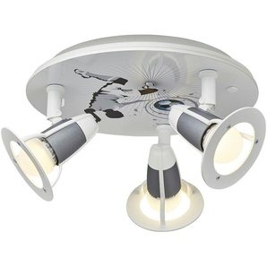 Deckenleuchte Fußballer - silber - Materialmix - 30 cm - 18 cm | Möbel Kraft