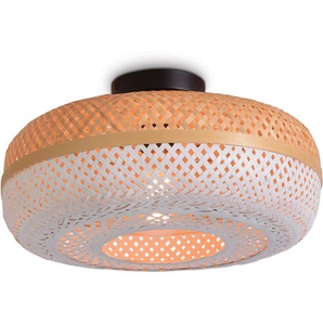 Deckenleuchte GOOD&MOJO Palawan Lampen Gr. Ø 40 cm Höhe: 17 cm, beige (natur) Deckenlampe Deckenleuchte Deckenlampen